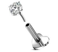 OUFER Body Piercing Titanium Cartilage Earring Tragus Earrings 5/6/8/10/12mm 16G Theadless Lip Piercing Push in Helix Conch Labret Piercings Jewellery