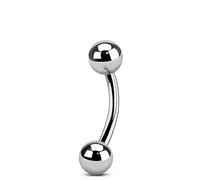 OUFER Body Piercing Titanium Internally Belly Bars 14G Navel Piercing Jewelry Navel Bar 10/12/14/16mm Curved Barbell Belly Piercings Jewellery Belly Button Ring Belly Button Bars