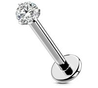 OUFER Body Piercing Titanium Push in Lip Bars Labret Stud Piercing 16G Helix Earring 6/8/10/12mm Threadless Tragus Earring Piercing Jewellery Helix Conch Lip Piercing Bars 6