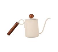OUFGXZL Hervidor de café de Acero Inoxidable con Mango y Tapa de Madera, Pico de precisión for el hogar, la Oficina, Viajes y cafeterías for Preparar café en la Estufa y Agua Caliente.