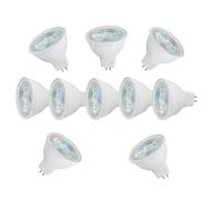 OUGEER 10 bombillas LED MR16, 6 W CA, 220-240 V, GU5.3, equivalente a 60 W MR16, luz blanca fría, 6000 K, MR16, foco LED GU5,3, 600 lúmenes, no regulable