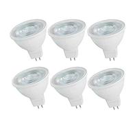 OUGEER 6 bombillas LED MR16 de 6 W AC 220-240 V GU5.3, equivalente a 60 W MR16, luz blanca fría, 6000 K, MR16, foco LED GU5,3, 600 lúmenes, no regulable