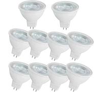 OUGEER Bombilla LED MR16 6W GU5.3, Equivalente a 60W MR16 halógena, Reflector LED MR16 Blanco Frío 6000k, 600 lúmenes No regulable AC220-240v (Paquete de 10)
