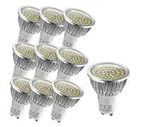 OUGEER Paquete de 10 LED GU10 6W blanco frío 6000K, CA 220-240V, 600LM, 60W Reemplazo para bombilla halógena con nueva tecnología de chip, no regulable