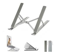OUGEP Soporte para Portátil, Múltiples Ángulos Ajustable Soporte para OrdenadoTabletas, Ergonómico y Protector Ventilado Plegable para Macbook DELL, HP otro10-15.6” Laptop(Gris)