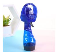 OUGHTOSIS Botellas de ventilador de pulverización, pulverizador de niebla, ventilador portátil de mano, ventilador silencioso personal para exteriores y playa, 2 AA seco, funciona con pilas/azul