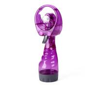 OUGHTOSIS Botellas de ventilador de pulverización, pulverizador de niebla, ventilador portátil de mano, ventilador silencioso personal para exteriores y playa, 2 AA seco, funciona con pilas/morado