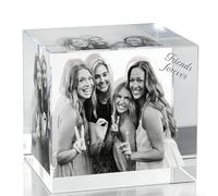 ougiver Foto de cristal 3D, regalo personalizado de Navidad, regalos personalizados con tu propia foto para el día del padre, regalo personalizado para Navidad, cumpleaños, boda, aniversario