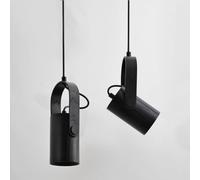 ouglres Lámpara Colgante 1 Llama Negro,Lámpara Colgante de Foco Ángulo de Luz Ajustable,Lámpara Madera Vintage,Altura Ajustable,Lámpara Colgante Moderna Gu10 Para Mesa de Comedor,Cocina,Dormitorio,Bar