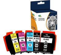 Ouguan - Cartuchos de Tinta Epson 202 XL compatibles con Epson Expression Premium XP-6000 XP-6005 XP-6100 XP-6105