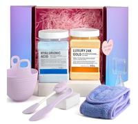 Ouhans Juego de máscaras de gelatina con ácido hialurónico para tratamientos faciales profesionales, máscara de gelatina Hydro Jelly 24K G