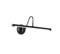 OUHFCASN Aplique de pared LED for espejo de baño, color negro, for montaje en pared, CA 85-265 V, for interiores, 16 W, 22 W, luz larga for cuadros Lámpara de exhibición de arte(Warm,BLACK_40CM)