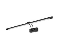 OUHFCASN Lámpara de pared LED 16 W y 20, apliques, luz baño moderna, CA 90-260 V, for cuadros, color negro plateado(Warm2700-3500K,Black,16W 80CM)