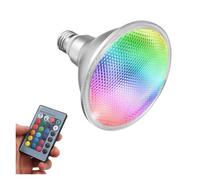 OUHFCASN Lámpara LED Par38 IP65 resistente al agua, 20 W, RGB, 3000 K, 4000 K, 6000 K, E27, luces de piscina con control remoto Para iluminación comercial e industrial