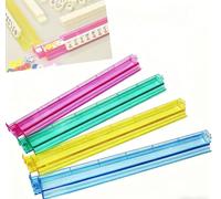 OUHKDM Mahjong Putter， 4 Colors Acrylic American Majiang Tile Racks, Mahjong Racks with Pushers,Universal Fit for All Tile Sizes and Configurations, Set of 4 for Adult Players(4 Colors)