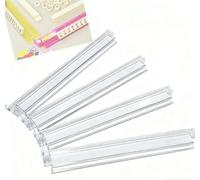 OUHKDM Mahjong Putter， 4 Colors Acrylic American Majiang Tile Racks, Mahjong Racks with Pushers,Universal Fit for All Tile Sizes and Configurations, Set of 4 for Adult Players(Transparent Color)