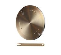 OUHKDM Placa difusora de Calor, convertidor de Acero Inoxidable Grueso para Placas de inducción, Gas y eléctricas, Compatible con vitrocerámicas.(Gold,20cm)