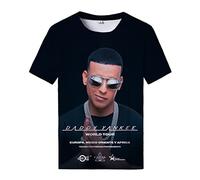 OUHZNUX Camiseta con Estampado 3D De Rapero Daddy Yankee Cantante De Hip Hop Hombres Mujeres Punk Hip Hop Manga Corta Sudadera Unisex Imprimir Tops XXS-3XL