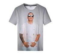 OUHZNUX Camiseta con Estampado 3D De Rapero Daddy Yankee Cantante De Hip Hop Hombres Mujeres Punk Hip Hop Manga Corta Sudadera Unisex Imprimir Tops XXS-3XL