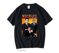 OUHZNUX Camisetas De Michael Scott para Hombre, Camiseta De Programa De Televisión De Algodón, Camiseta De Manga Corta The Office Dwight Schrute Jim Halpert, Camiseta Negra Xxs-3Xl