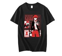 OUHZNUX Camisetas Hombre Assassination Classroom Klassieke Camiseta Vrouwen Mannen Grappige Cartoon Karma Akabane Grafische Camisetas Nagisa Shiota Camiseta Anime Cosplayt Camiseta Tops Xs-4Xl