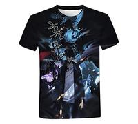 OUHZNUX Solo Leveling Camisetas 3D Impreso Camisetas Hombres Mujeres Verano Casual De Gran Tamaño Manga Corta Anime Estampado Streetwear Camisetas 100-160