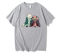 OUHZNUX Spy X Family Camiseta Unisex Anime Saanya Kamado Y Su Mascota Tanjiro Camisetas con Estampado Gráfico Hombres/Mujeres Personaje De Dibujos Animados Algodón Camiseta Linda Top Xxs-3Xl
