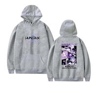 OUHZNUX Sudadera con Capucha K-Pop De-Mon H-Hunters Anime Print Sudadera Unisex Vintage Moda Manga Larga Casual Graphic Pullover Hoodie XXS-4XL-Grey||x_s