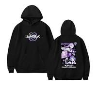 OUHZNUX Sudadera con Capucha K-Pop De-Mon H-Hunters Anime Print Sudadera Unisex Vintage Moda Manga Larga Casual Graphic Pullover Hoodie XXS-4XL-Black||s
