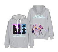 OUHZNUX Sudadera con Capucha K-Pop De-Mon H-Hunters Merch Hoodie Vintage Fashion Pullover Unisex Hip Hop 3D Impreso Sobredimensionado Sudadera De Manga Larga para Mujeres Hombres-Grey||s