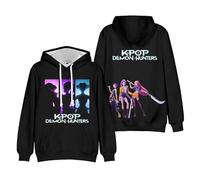 OUHZNUX Sudadera con Capucha K-Pop De-Mon H-Hunters Merch Hoodie Vintage Fashion Pullover Unisex Hip Hop 3D Impreso Sobredimensionado Sudadera De Manga Larga para Mujeres Hombres-Black||x_s