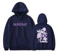 OUHZNUX Sudadera con Capucha K-Pop De-Mon H-Hunters Unisex Camisa De Manga Larga Casual Estilo Vintage Gráfico Hoodie para Mujeres Hombres XXS-4XL-Navy Blue||x_s