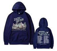 OUHZNUX Sudadera con Capucha Y Cuello Redondo Zach Bryan para Mujer, Sudadera De Manga Larga Unisex con Estampado Y Bolsillo Canguro XS-3XL-Dark Blue||m