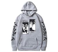 OUHZNUX Sudaderas con Capucha Black Clover Sudaderas Anime Asta Sudadera con Capucha Sudaderas Streetwear Estudiante Yuno Sudadera con Capucha Hombres De Gran Tamaño Cosplay Hip Hop Tops De Manga