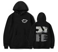 OUHZNUX Sudaderas con Capucha Charlie Puth Tour Merch Sudaderas con Capucha De Invierno para Hombres/Mujeres Sudadera con Capucha Cosplay Cuello Redondo Sudaderas con Capucha-Black||XS