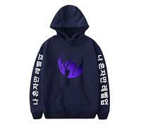 OUHZNUX Sudaderas con Capucha Solo Leveling Anime Print Hoodies Hombres/Mujeres Sudaderas De Cuello Redondo Camiseta Solo Leveling Sudaderas Comic Cosplay Unisex Xs-4Xl
