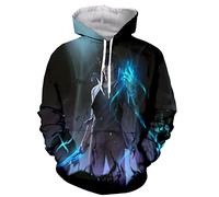 OUHZNUX Sudaderas con Capucha Solo Leveling, Divertidas Sudaderas De Manga Larga, Hombres/Mujeres, Sudaderas con Mangas Largas, Sudaderas con Estampado 3D, XXS-XXL