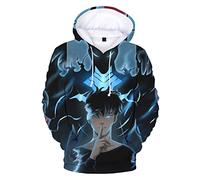 OUHZNUX Sudaderas con Capucha Solo Leveling Sudaderas con Capucha Impresas En 3D Sudaderas Calientes Sudaderas De Poliéster para Hombres Diversión Cuello Redondo Sudaderas con Capucha XXS-XXL