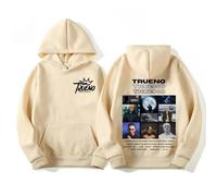 OUHZNUX Sudaderas Rapero Trueno Album Tour Cover Graphics Sudaderas Moda Pop Music Hip Hop Street Sudadera Hombres Mujeres Harajuku Sudadera Manga Larga XS-3XL-Khaki||x_s