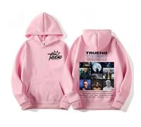 OUHZNUX Sudaderas Rapero Trueno Album Tour Cover Graphics Sudaderas Moda Pop Music Hip Hop Street Sudadera Hombres Mujeres Harajuku Sudadera Manga Larga XS-3XL-Pink||x_s