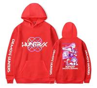 OUHZNUX Unisex K-Pop De-Mon H-Hunters Hoodie Vintage Harajuku Sudadera con Capucha Hip Hop Streetwear Hombres Mujeres De Manga Larga Sudadera con Capucha XXS-4XL-Red||s
