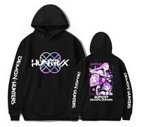 OUHZNUX Unisex K-Pop De-Mon H-Hunters Hoodie Vintage Harajuku Sudadera con Capucha Hip Hop Streetwear Hombres Mujeres De Manga Larga Sudadera con Capucha XXS-4XL-Black||XX_s