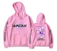 OUHZNUX Unisex K-Pop De-Mon H-Hunters Hoodie Vintage Harajuku Sudadera con Capucha Hip Hop Streetwear Hombres Mujeres De Manga Larga Sudadera con Capucha XXS-4XL-Pink||s