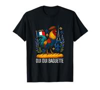 Oui Baguette Francés Meme Pan Gallo Amante Francófilo Camiseta