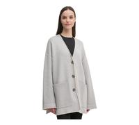 Oui - Cárdigan con bolsillos de parche - Knitwear - Mujer - Gris - S -