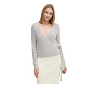 Oui - Cárdigan con Lazo Cruzado - Knitwear - Mujer - Gris - M -