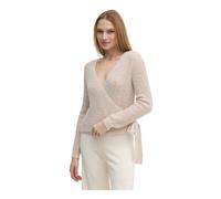 Oui - Cárdigan Cruzado con Lazo - Knitwear - Mujer - Beige - XL -