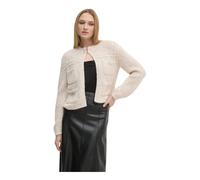 Oui - Cárdigan de Punto con Bolsillos Adornados - Knitwear - Mujer - Beige - XL -