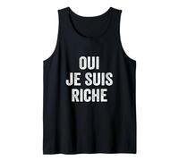 Oui Je Suis Riche French Quotes Illustration Graphic Designs Camiseta sin Mangas