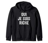 Oui Je Suis Riche French Quotes Illustration Graphic Designs Sudadera con Capucha